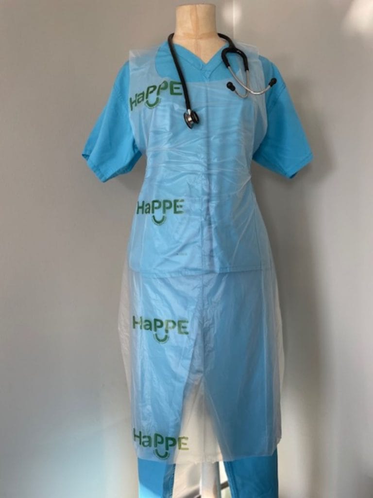 HaPPE apron branded full lenght